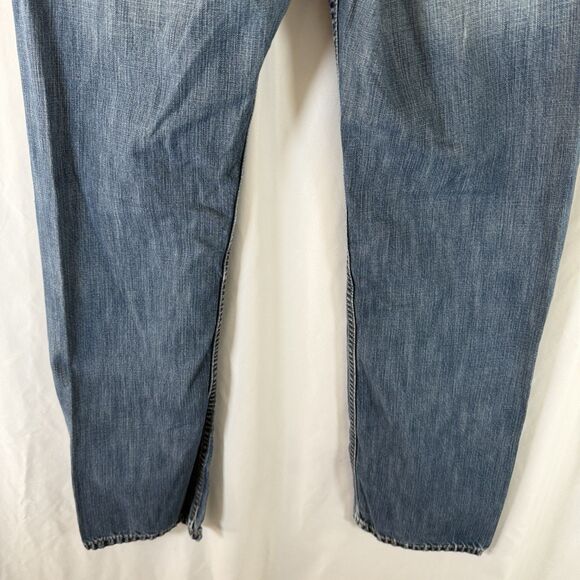 Levis 514 Jeans Men's 32x30 Medium Wash Blue Denim Button Zip 100% Cotton - Picture 9 of 11